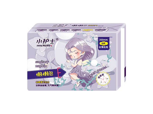 Lazy pack 350mm6 thin silk cotton soft night sanitary napkins