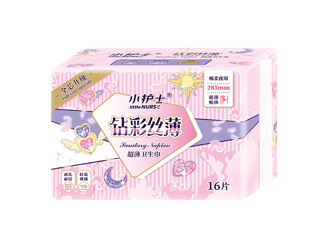 Diamond color silk thin 285mm16 cotton soft night sanitary napkins